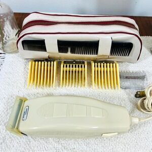 Vintage Electric Manning Bowman Model 254 Hair Razor with Attachments  (3928)